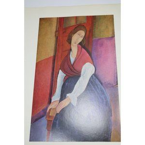 Modigliani Print Jeanne Heburtne Vintage 88893